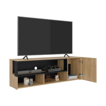 Mesa para TV Noland, Fresno Europeo y Wengue, para Televisor hasta 65"