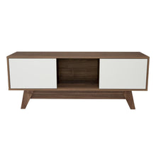 Mesa para Tv Rizzo, Castaño y Blanco Duqueza, con Espacio Para Televisor 55"