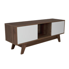 Mesa para Tv Rizzo, Castaño y Blanco Duqueza, con Espacio Para Televisor 55"