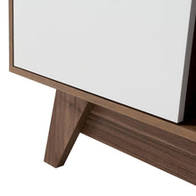 Mesa para Tv Rizzo, Castaño y Blanco Duqueza, con Espacio Para Televisor 55"