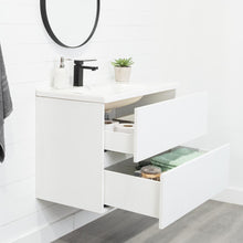 Mueble para Lavamanos Notam, Blanco Duqueza, con dos cajones