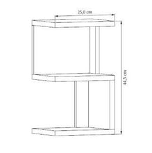 Repisa Esquinera Índigo, Beige y Blanco, con Dos Entrepaños