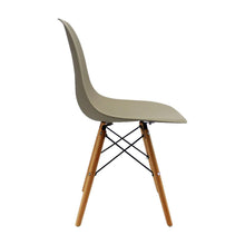 Kit por 2 sillas Eames Patas En Madera para comedor, sala, restaurante - Beige