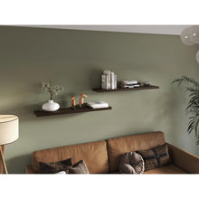 Repisa Flotante Shelf 120, Moreno, con espacio para colocar objetos decorativos