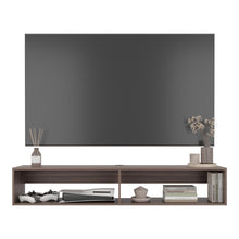 Repisa Flotante Kerin, Avellana, con dos espacios para ubicar objetos