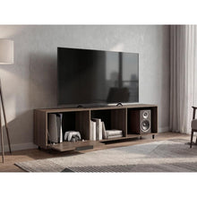 Mesa Para Tv Dorne, Avellana, Con Puerta Abatible, Para Televisor Hasta 65"