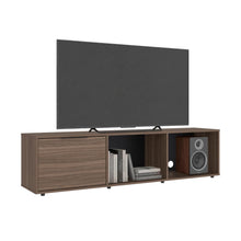 Mesa Para Tv Dorne, Avellana, Con Puerta Abatible, Para Televisor Hasta 65"