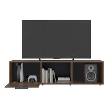 Mesa Para Tv Dorne, Avellana, Con Puerta Abatible, Para Televisor Hasta 65"