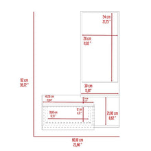 Mesa Flotante Recibidor Viena, Blanco, con un Cajón