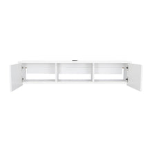 Mesa Para Tv Flotante Gleid, Blanco Duqueza, con Dos Puertas Abatibles