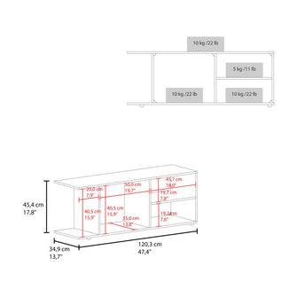 Mesa para TV Wood, Blanco Duqueza, Para Televisor Hasta 50 Pulgadas ZF