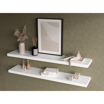 Repisa Flotante Shelf 120, Blanco X2 Unidades ZF