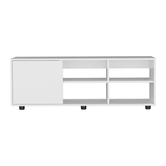 Mesa para TV Adelen, Blanco Duqueza, con superficie para equipos de audio y video 55" ZF