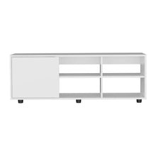 Mesa para TV Adelen, Blanco Duqueza, con superficie para equipos de audio y video 55" ZF