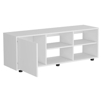 Mesa para TV Adelen, Blanco Duqueza, con superficie para equipos de audio y video 55" ZF