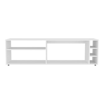 Mesa para TV Sunta, Blanco, con amplios espacios para ubicar dispositivos de entretenimiento 70" ZF