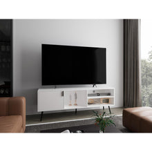 Mesa para TV Vulanno, Blanco Duqueza, con una puerta abatible 70" ZF