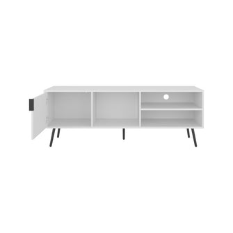 Mesa para TV Vulanno, Blanco Duqueza, con una puerta abatible 70" ZF