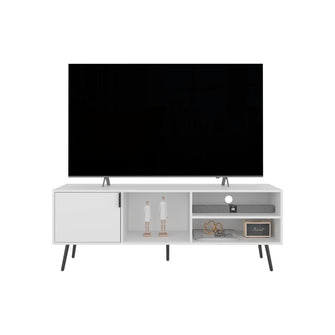 Mesa para TV Vulanno, Blanco Duqueza, con una puerta abatible 70" ZF