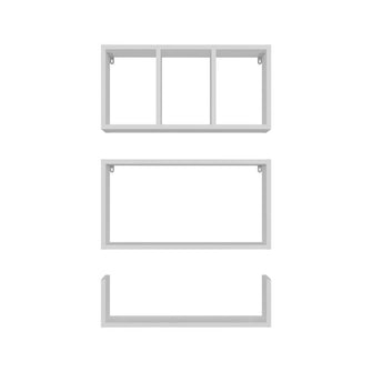 Repisa Trego, Blanco Duqueza, con espacio para ubicar objetos decorativos ZF