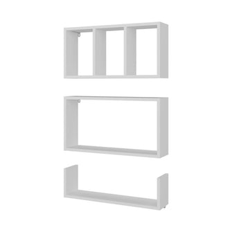 Repisa Trego, Blanco Duqueza, con espacio para ubicar objetos decorativos ZF