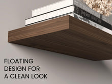 Repisa Flotante Maca X2, Nogal, con espacio para ubicar objetos ZF