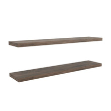 Repisa Flotante Shelf 120, Nogal, con espacio para colocar objetos decorativos X2 unidades ZF