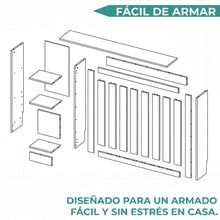 Cubierta para Radiador Joseph, Blanco Duqueza, Con espacios para objetos decorativos ZF