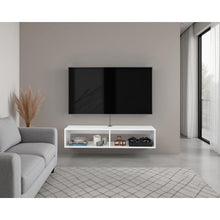 Mesa Para Tv Flotante Rocky, Kronos Blanco, Apto pata TV de hasta 55" ZF