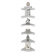 Set de 2 Repisas Esquineras Flotantes Shelf, Kronos Blanco, con Espacio para Colocar Objetos Decorativos ZF