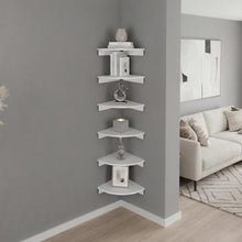 Set de 2 Repisas Esquineras Flotantes Shelf, Kronos Blanco, con Espacio para Colocar Objetos Decorativos ZF