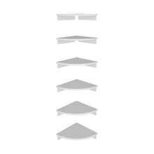 Set de 2 Repisas Esquineras Flotantes Shelf, Kronos Blanco, con Espacio para Colocar Objetos Decorativos ZF