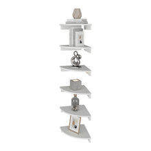 Set de 2 Repisas Esquineras Flotantes Shelf, Kronos Blanco, con Espacio para Colocar Objetos Decorativos ZF
