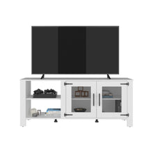 Mesa Para Tv Freedom, Blanco, Con Dos Puertas Abatible, Para Televisor Hasta 65" ZF