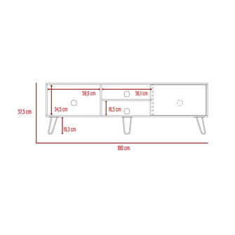 Mesa Para Tv Telmo, Nogal, con Espacio Para Tv Hasta de 75 Pulgadas ZF