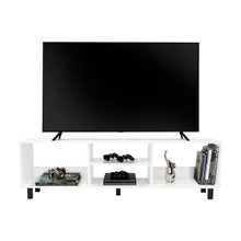 Mesa para TV Túnez, Blanco Duqueza, para Televisor hasta 70 Pulgadas