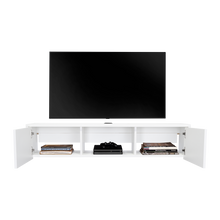 Mesa para TV Flotante Gleid, Blanco, con Dos Puertas Abatibles