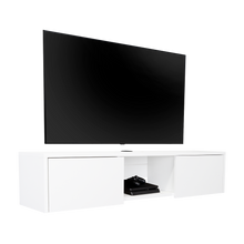 Mesa para TV Flotante Gleid, Blanco, con Dos Puertas Abatibles
