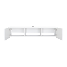 Mesa para TV Flotante Gleid, Blanco, con Dos Puertas Abatibles