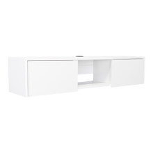 Mesa para TV Flotante Gleid, Blanco, con Dos Puertas Abatibles