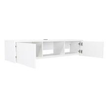 Mesa para TV Flotante Gleid, Blanco, con Dos Puertas Abatibles