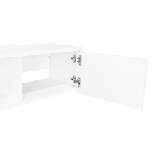 Mesa para TV Flotante Gleid, Blanco, con Dos Puertas Abatibles