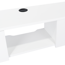 Mesa para TV Flotante Gleid, Blanco, con Dos Puertas Abatibles