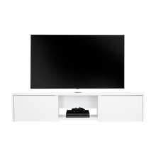 Mesa para TV Flotante Gleid, Blanco, con Dos Puertas Abatibles