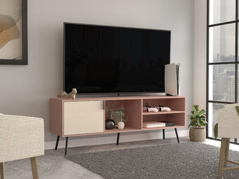 Mesa para TV Vulanno, Arupo y Toquilla, con una puerta abatible 65"