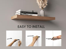 Repisa Flotante Maca X2, Café Espresso, con espacio para ubicar objetos ZF