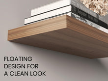 Repisa Flotante Maca X2, Café Espresso, con espacio para ubicar objetos ZF