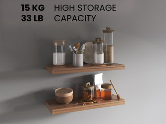 Repisa Flotante Maca X2, Café Espresso, con espacio para ubicar objetos ZF