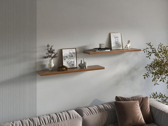 Repisa Flotante Shelf 120, Cobre, con espacio para colocar objetos decorativos X2 unidades ZF