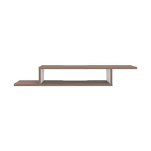 Mesa Para Tv Flotante Dilix, Castaño y Blanco, con superficie para objetos decorativos